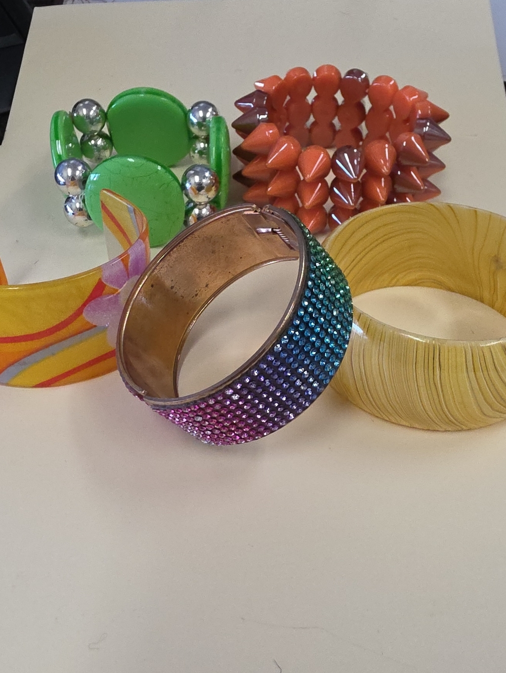 Unbranded Multicolor Crystal Bangle Bracelet